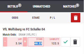 Matchbook Betslip Matched Betting